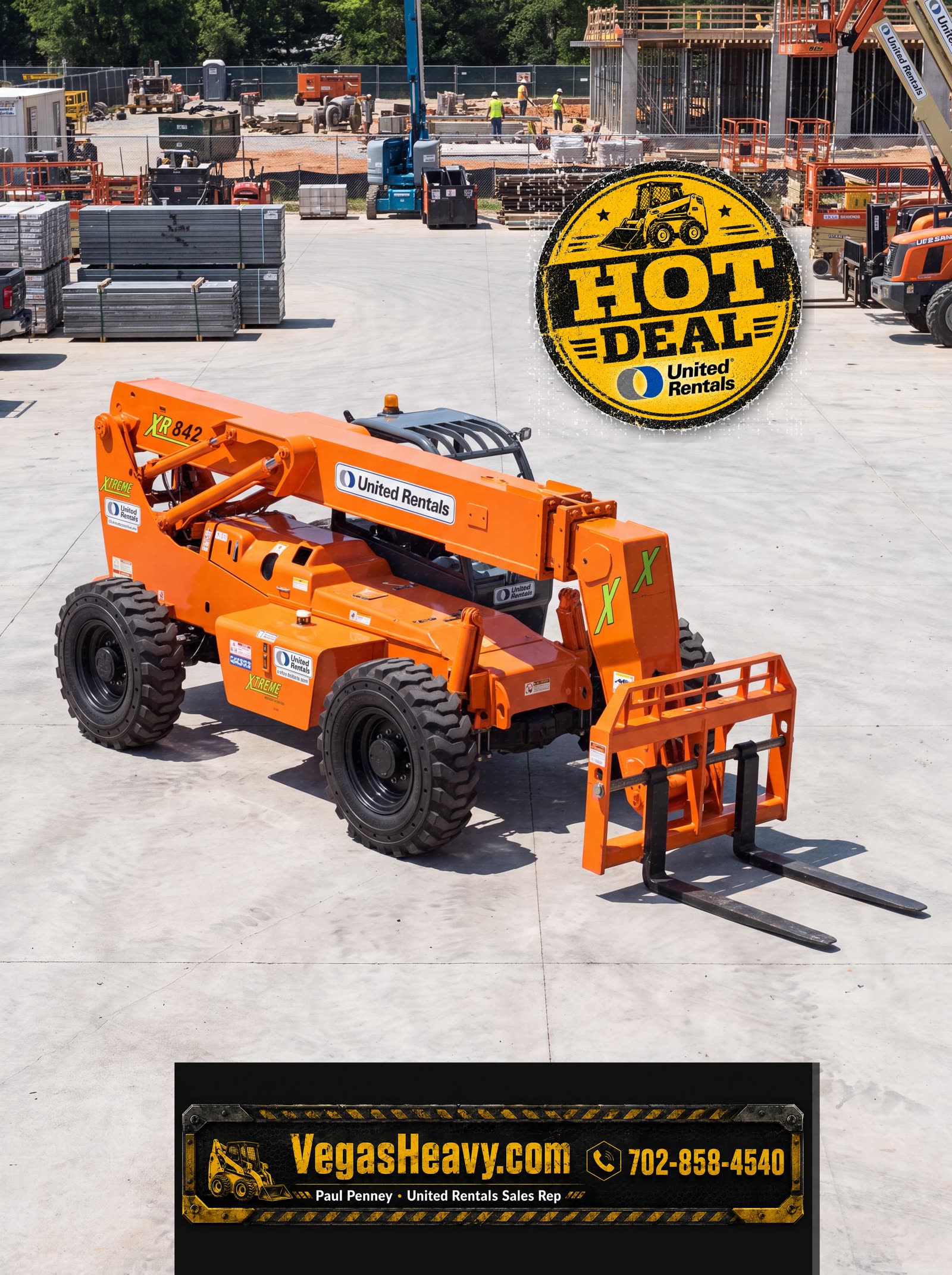 2014 Xtreme XR842 FORKLIFT VARIABLE REACH 8000# 40-49'