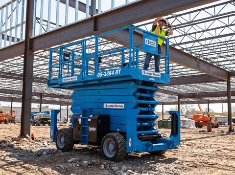 2016 GENIE GS-3384 RT Scissor Lift 30-35' Ic 4Wd