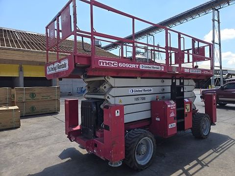 2016 MEC 6092RT Scissor Lift 60-70' Ic 4Wd