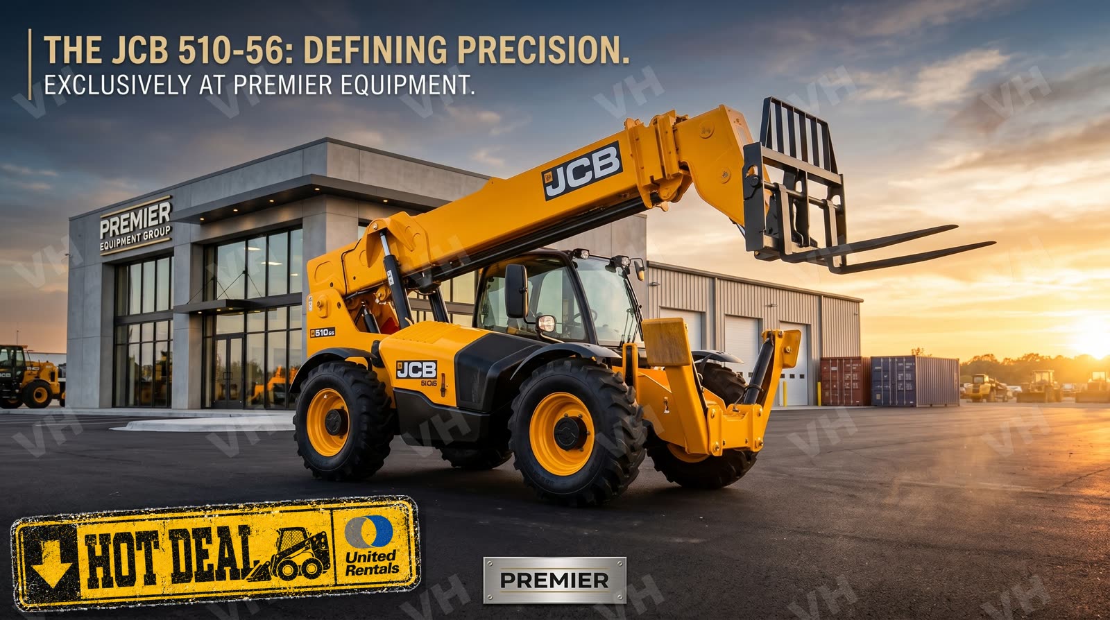 2017 JCB 510-56 S FORKLIFT VARIABLE REACH 10000# 50'-62'
