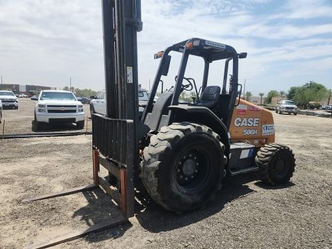 2018 CASE 586H Forklift Rough Terrain 6000# 21-29'