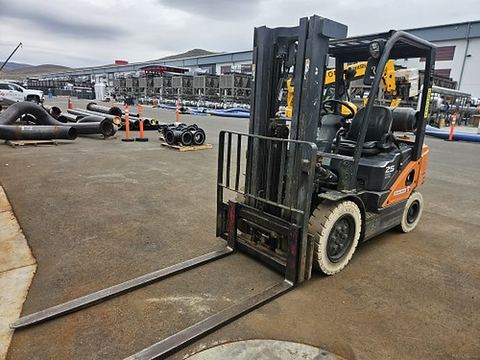 2019 DOOSAN G25P-7DF Forklift Whse 5000# Gas/Lp