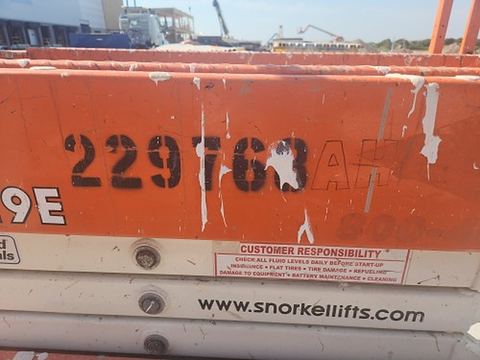 2019 SNORKEL S3219E Scissor Lift 19' Electric
