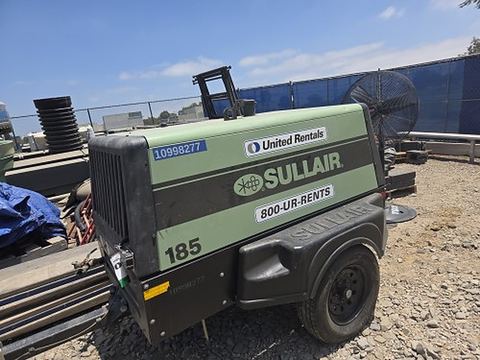 2019 SULLAIR 185DPQ-KU-T3 Compressor 175-195 Cfm