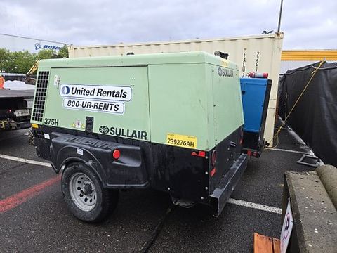 2019 SULLAIR 375H DPQ-JD3 Compressor 350-395 Cfm Diesel