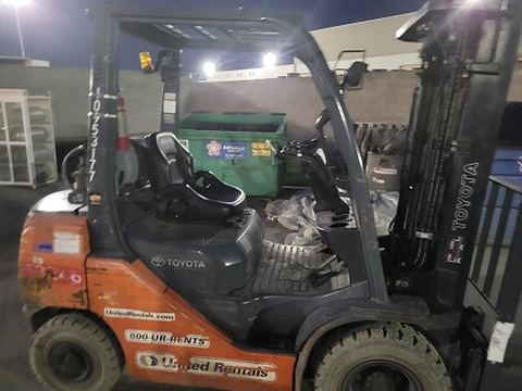 2019 TOYOTA 8FGU25 Forklift Whse 5000# Gas/Lp