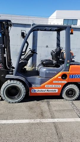 2019 TOYOTA 8FGU25 Forklift Whse 5000# Gas/Lp