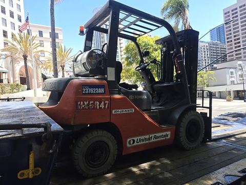 2019 TOYOTA 8FGU25 Forklift Whse 5000# Low Profile Gas/Lp