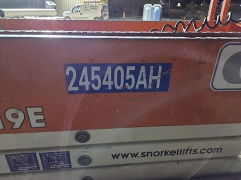 2020 SNORKEL S3219E Scissor Lift 19' Electric