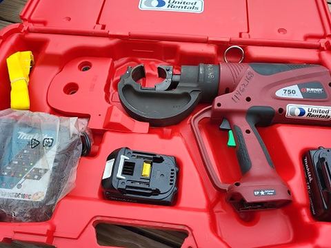 2022 BURNDY PAT750LI Crimper Cable Cordless 12 Ton