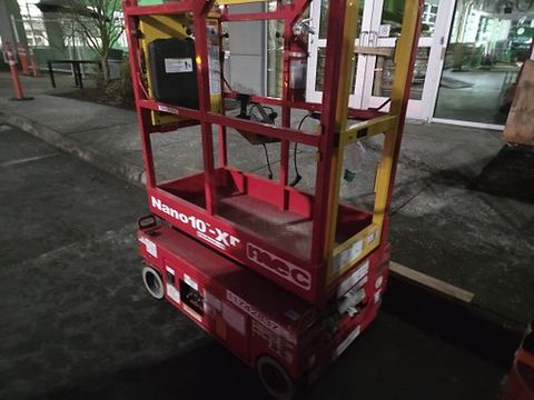 2023 MEC NANO10-XD Scissor Lift 10-13' Electric Access Deck